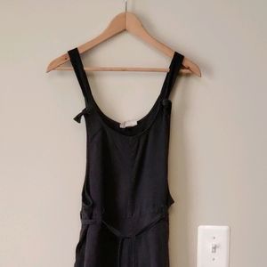 Faded Black Loose Overalls